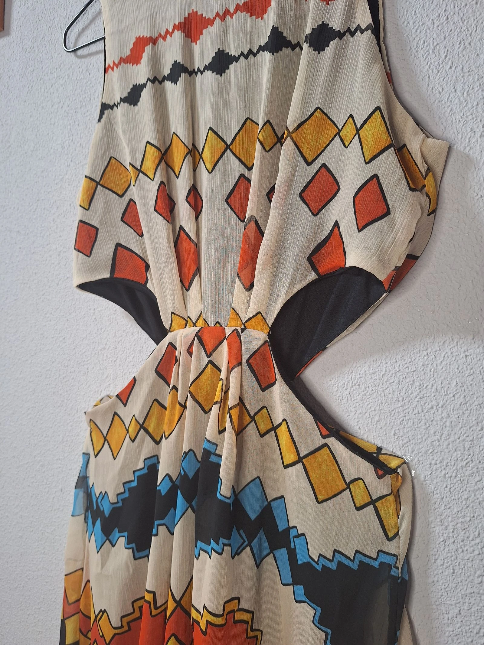 Zara Trafaluc M size ethnic print dress with side slits – photo 4